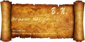 Brauner Nóra névjegykártya